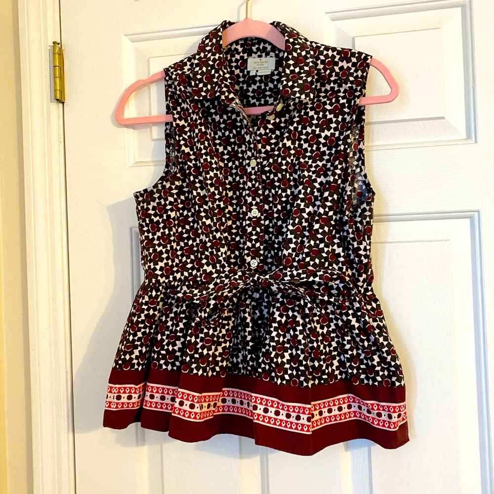 Kate Spade New York peplum top, size L